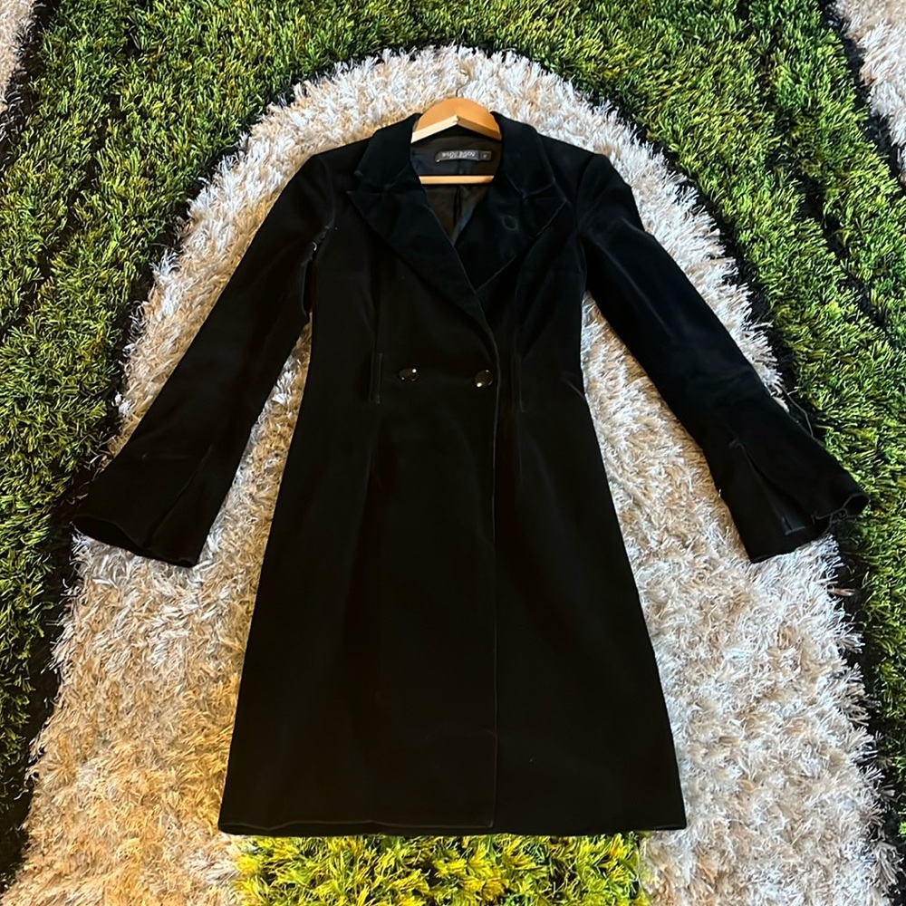 Bisou Bisou Black Corduroy Coat